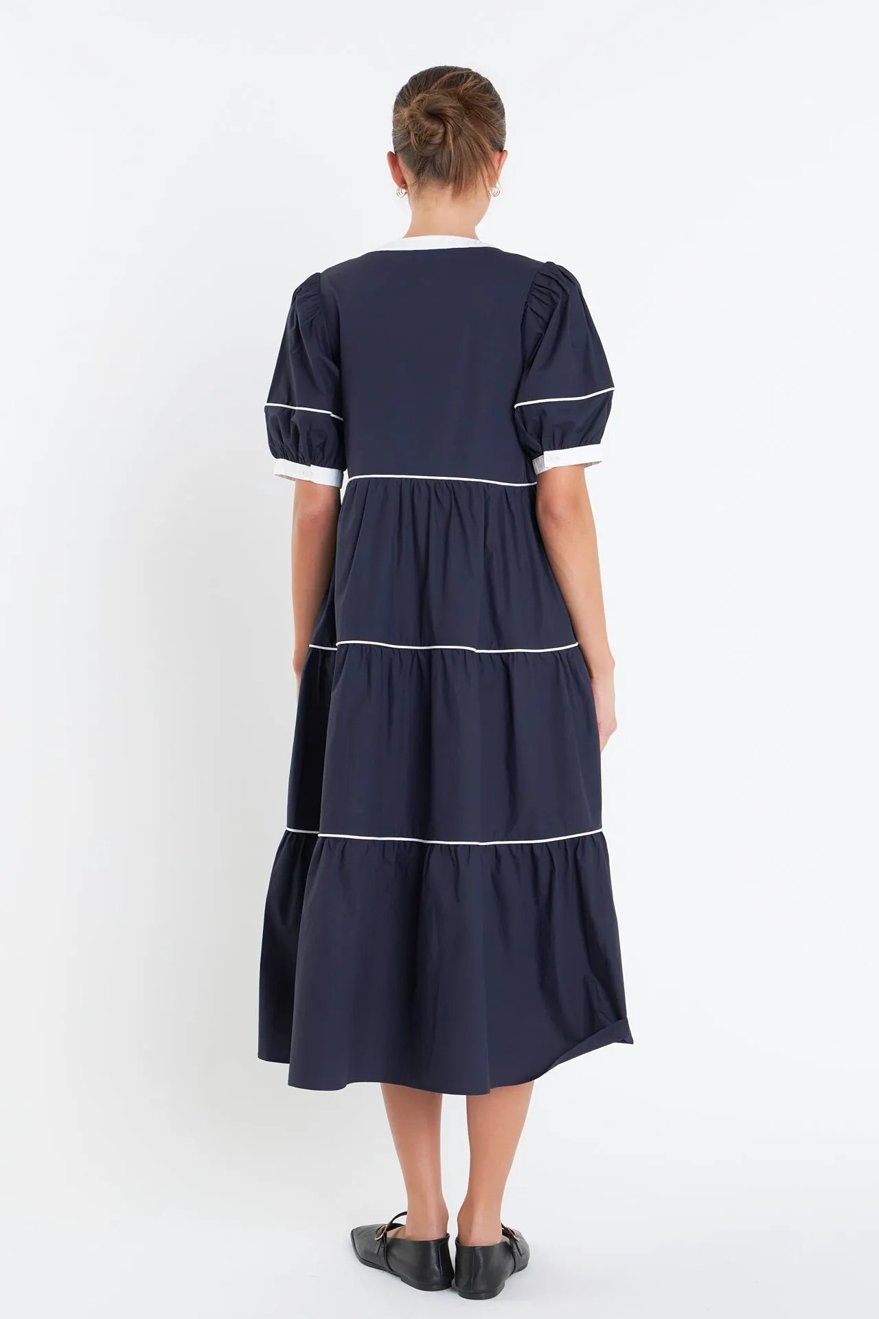 Contrast Midi Dress