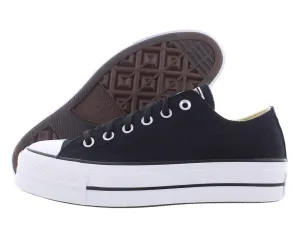 Converse Chuck Taylor All Stars Womens' Canvas Platform Sneakers, Black White, 10