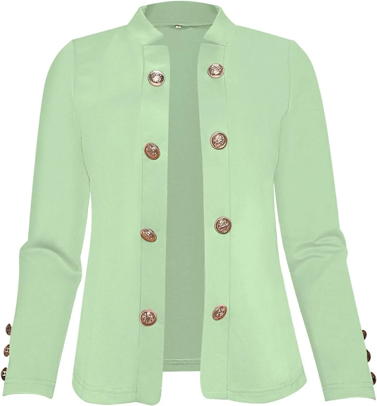 cooki Blazers for Women Business Casual 2024 Fall Long Sleeve Notch Cardigans Open Front Button Dressy Cropped Blazer Jackets