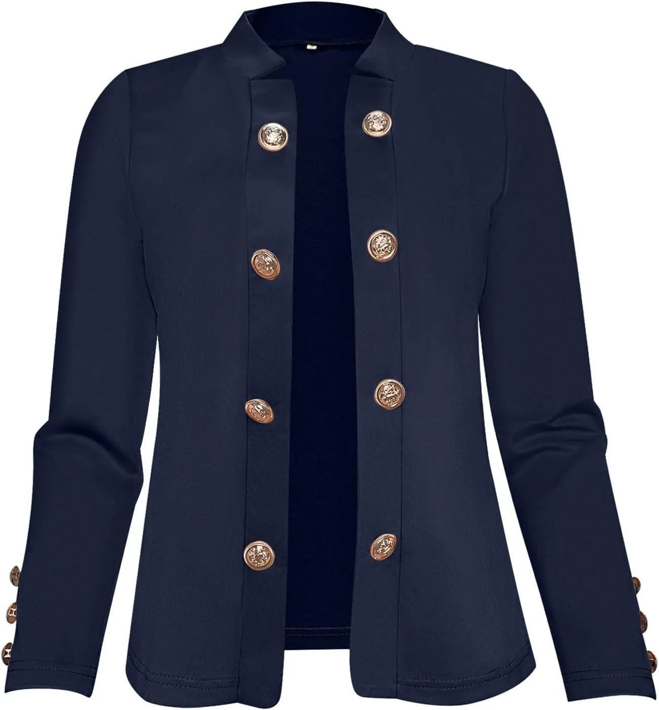 cooki Blazers for Women Business Casual 2024 Fall Long Sleeve Notch Cardigans Open Front Button Dressy Cropped Blazer Jackets