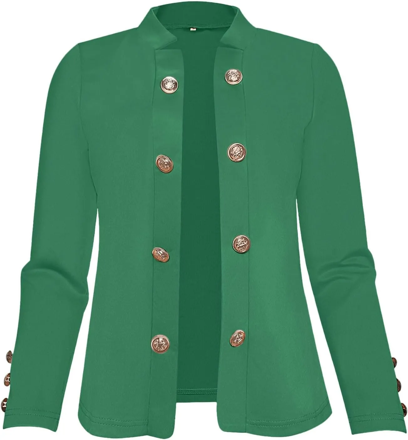 cooki Blazers for Women Work Casual 2024 Fall Long Sleeve Notch Cardigans Open Front Button Dressy Cropped Blazer Jackets