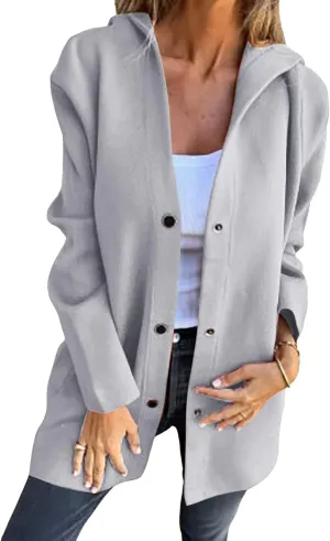 cooki Fall Jackets for Women 2024 Casual Open Front Long Sleeve Lightweight Button Down Winter Sweater Cardigan Tops