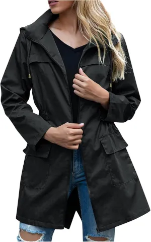 cooki Winter Coats for Women 2023 Cardigan Jacket Coat Outerwear Long Sleeve Blazers Trench Coat Jacket with Pocket Raincoat