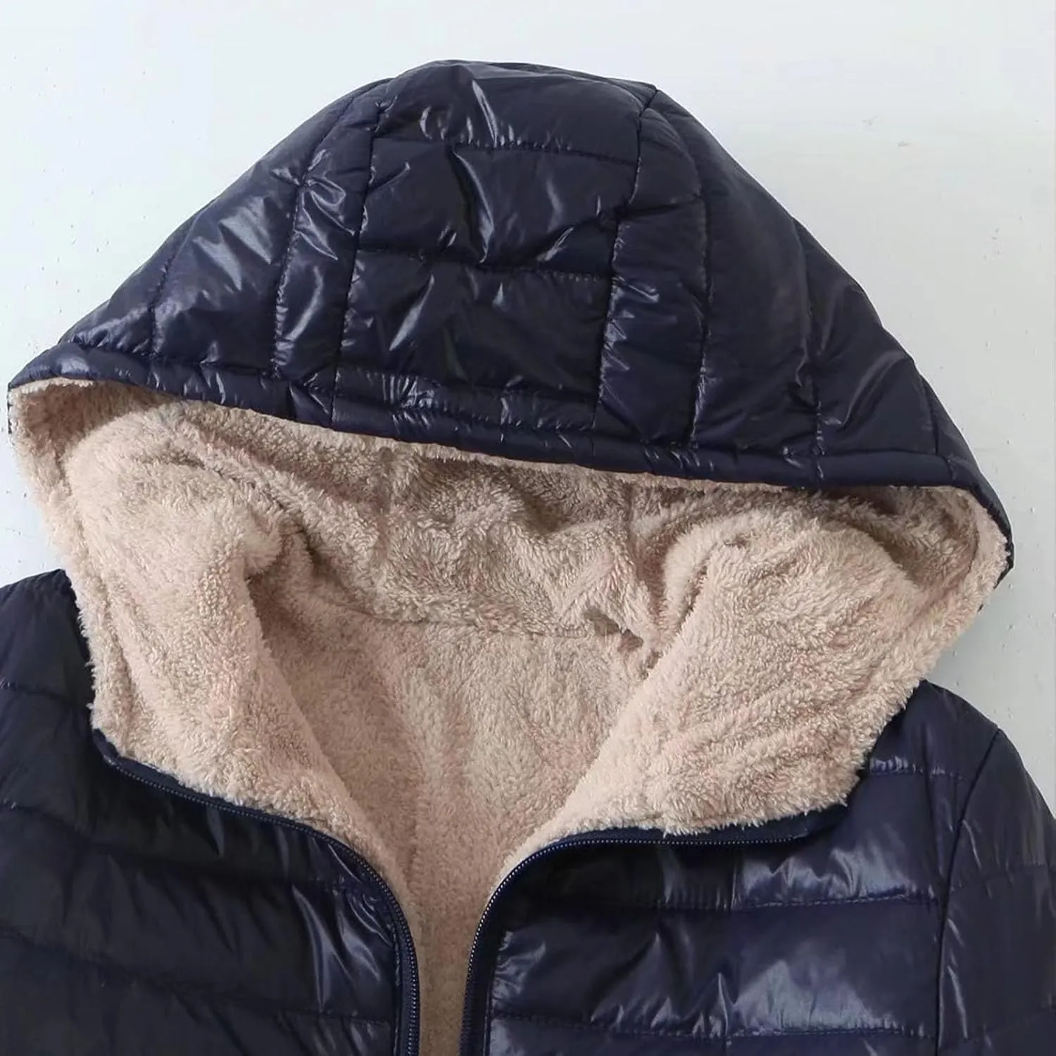 cooki Winter Coats for Women Fleece Lined Puffer Coat Women Long Thickened Down Coat Warm Soft Parka Hooded Puffer Jackets