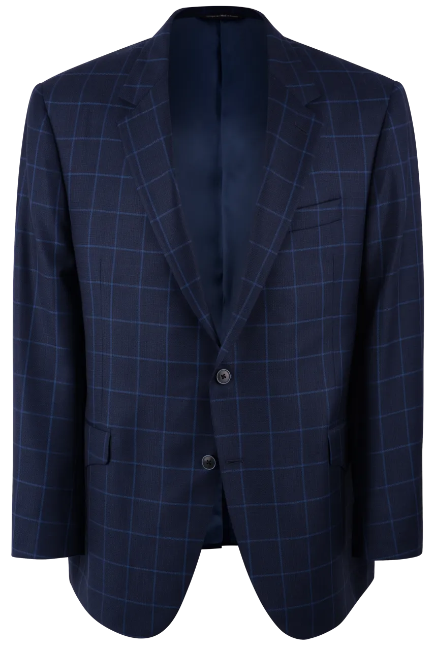 Coppley Blue & Navy Windowpane Sport Coat