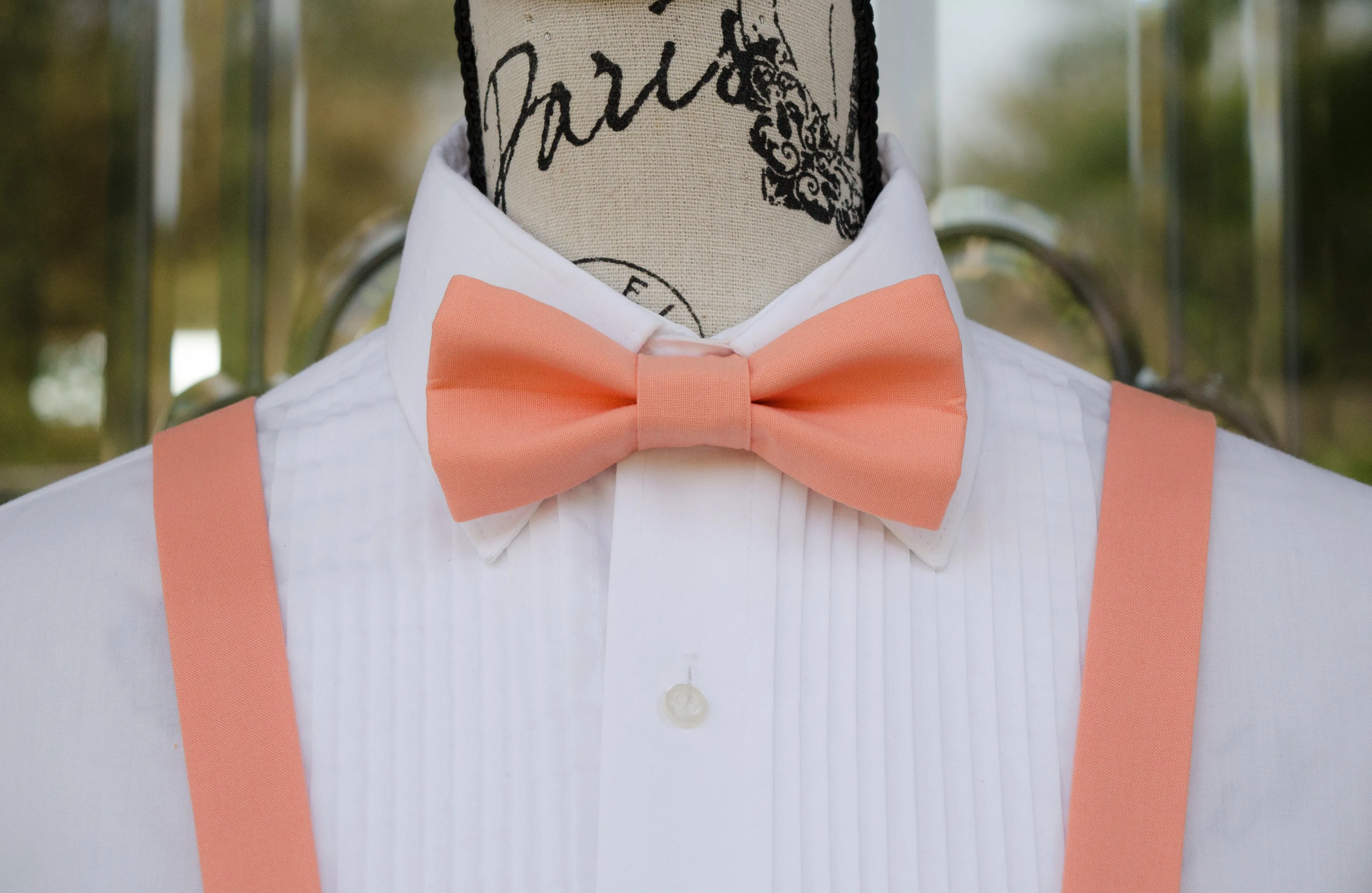 Coral Bow Tie and/or Suspenders (147)