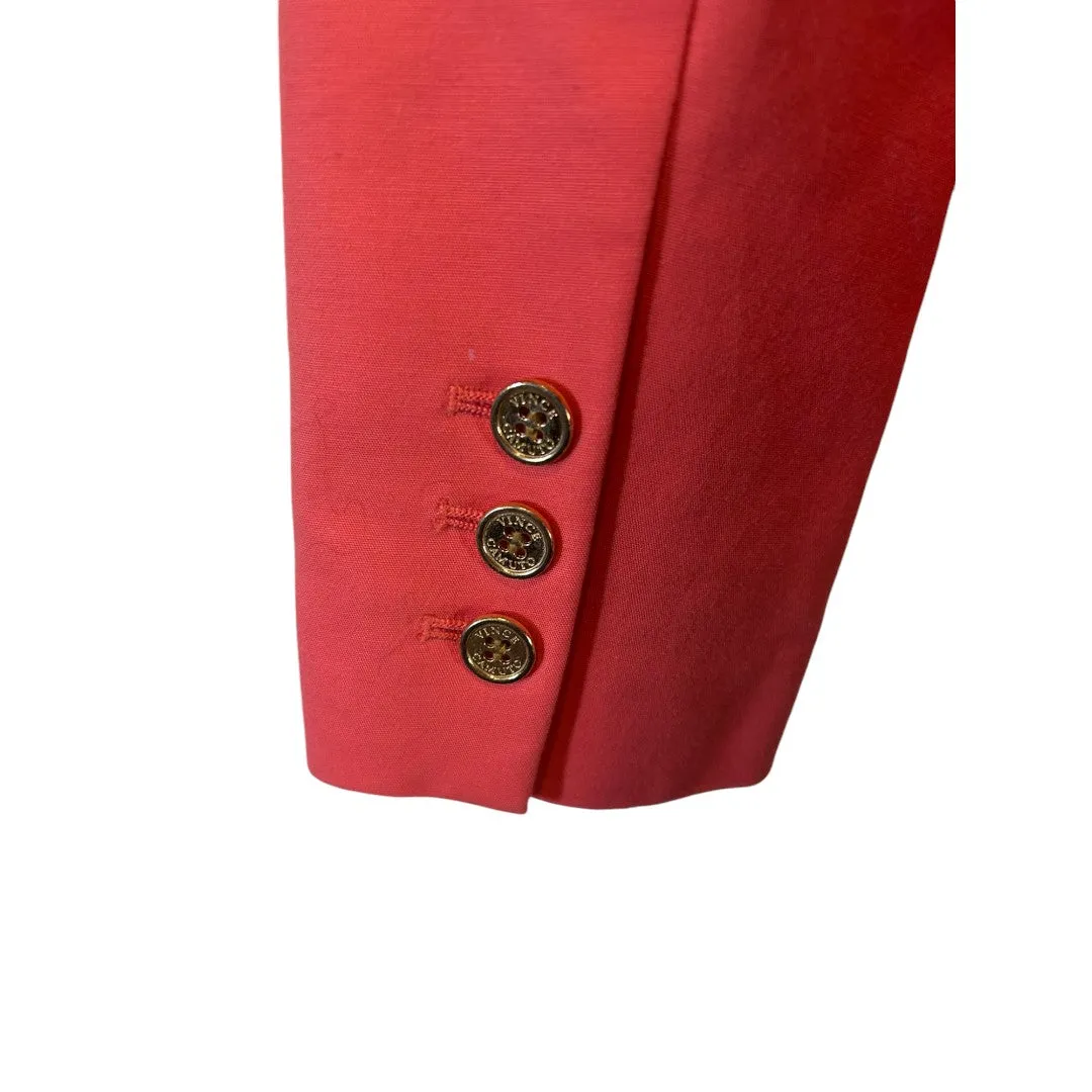 Coral Single-Button Blazer Professional Office Wear