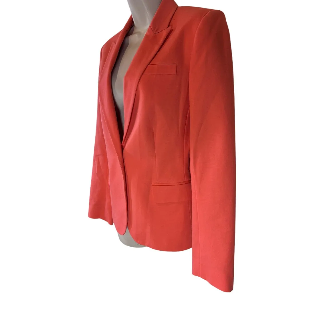Coral Single-Button Blazer Professional Office Wear