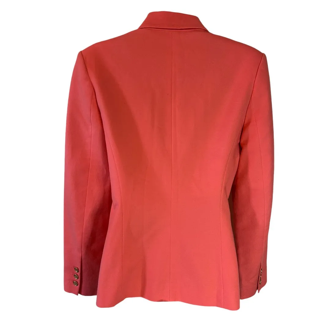 Coral Single-Button Blazer Professional Office Wear
