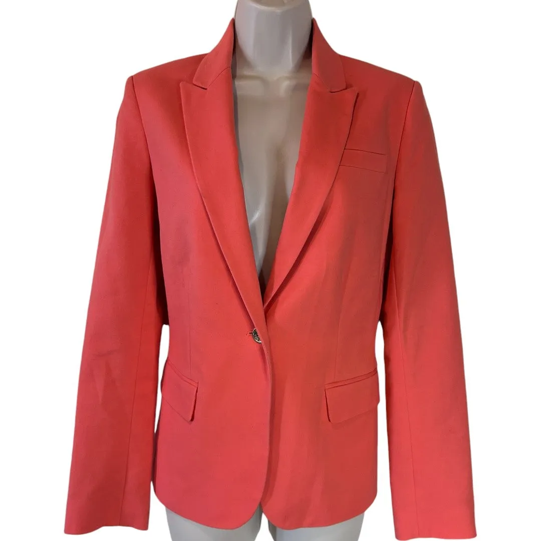 Coral Single-Button Blazer Professional Office Wear