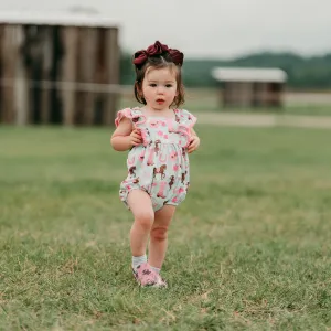 Cowgirl Teal Romper Baby (0-18M)