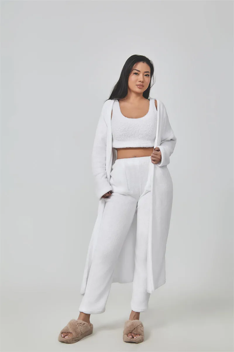 Cozy ct, 3 Piece Lounge Set, Cute Loungewear, Warm Suit Sets, Matching Set, Lounge Set, 3 Piece Pant Sets, Women Winter Dress
