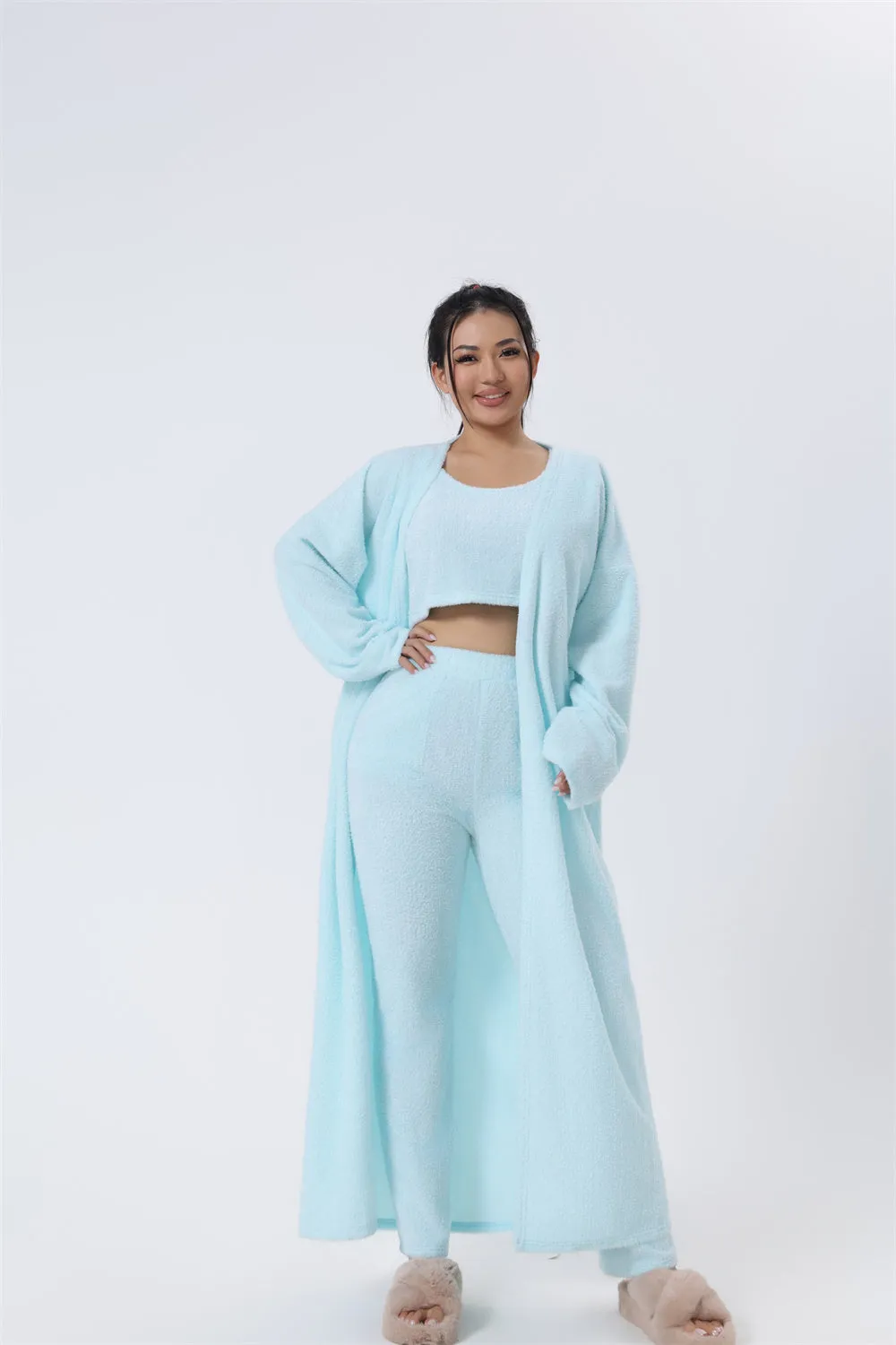 Cozy ct, 3 Piece Lounge Set, Cute Loungewear, Warm Suit Sets, Matching Set, Lounge Set, 3 Piece Pant Sets, Women Winter Dress