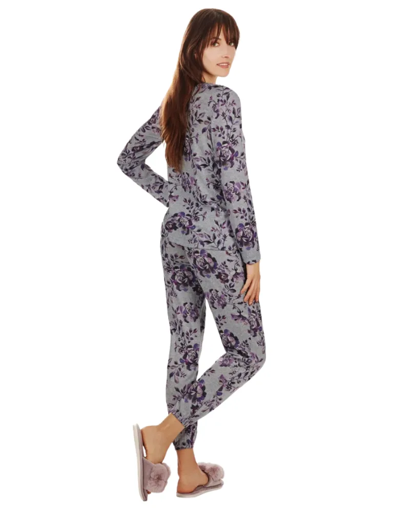 CPJ07034 Purple Blossom Modal Pajamas Set