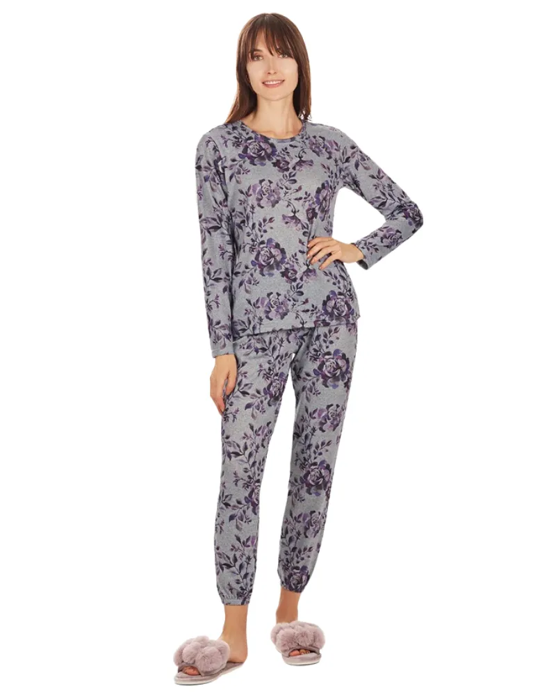 CPJ07034 Purple Blossom Modal Pajamas Set