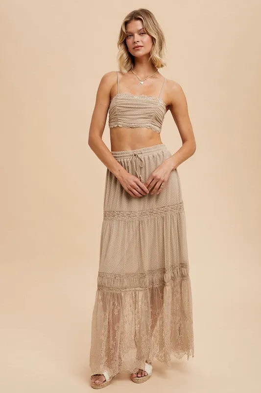CROPPED BRAMI TUBE TOP AND SKIRT SET