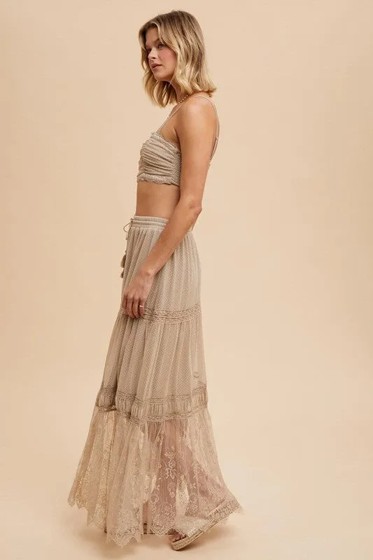 CROPPED BRAMI TUBE TOP AND SKIRT SET