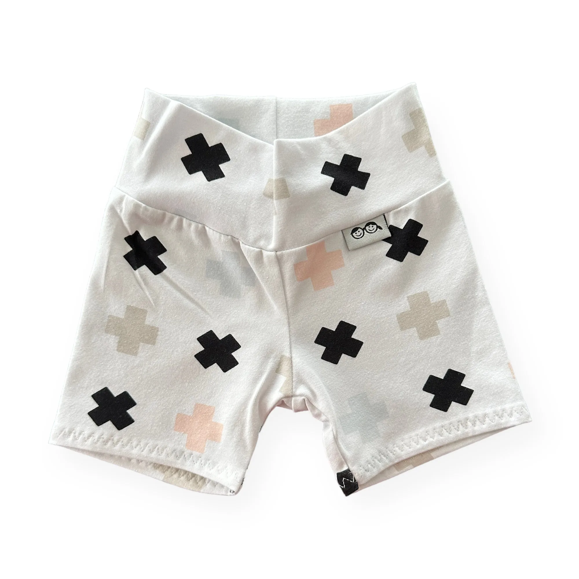 Cross Monochrome Biker Shorts Lounge Set