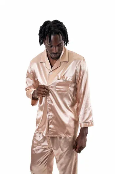 Custom Satin Pajama for Men, Holiday pajama - L L