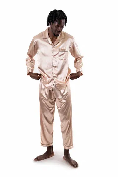 Custom Satin Pajama for Men, Holiday pajama - L L