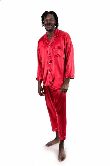 Custom Satin Pajama for Men, Holiday pajama - L L