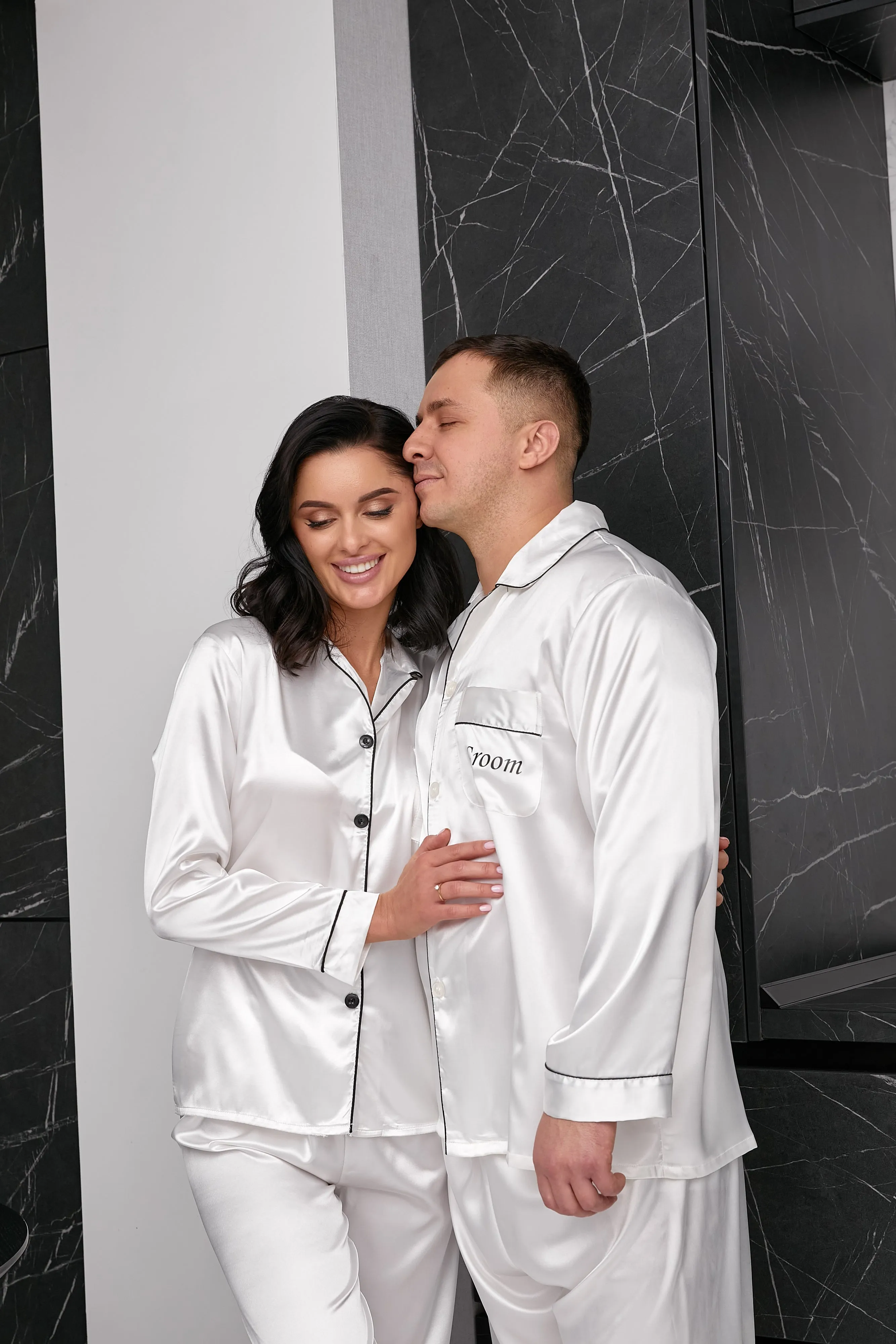 Custom Satin Pajama for Men, Holiday pajama - L L