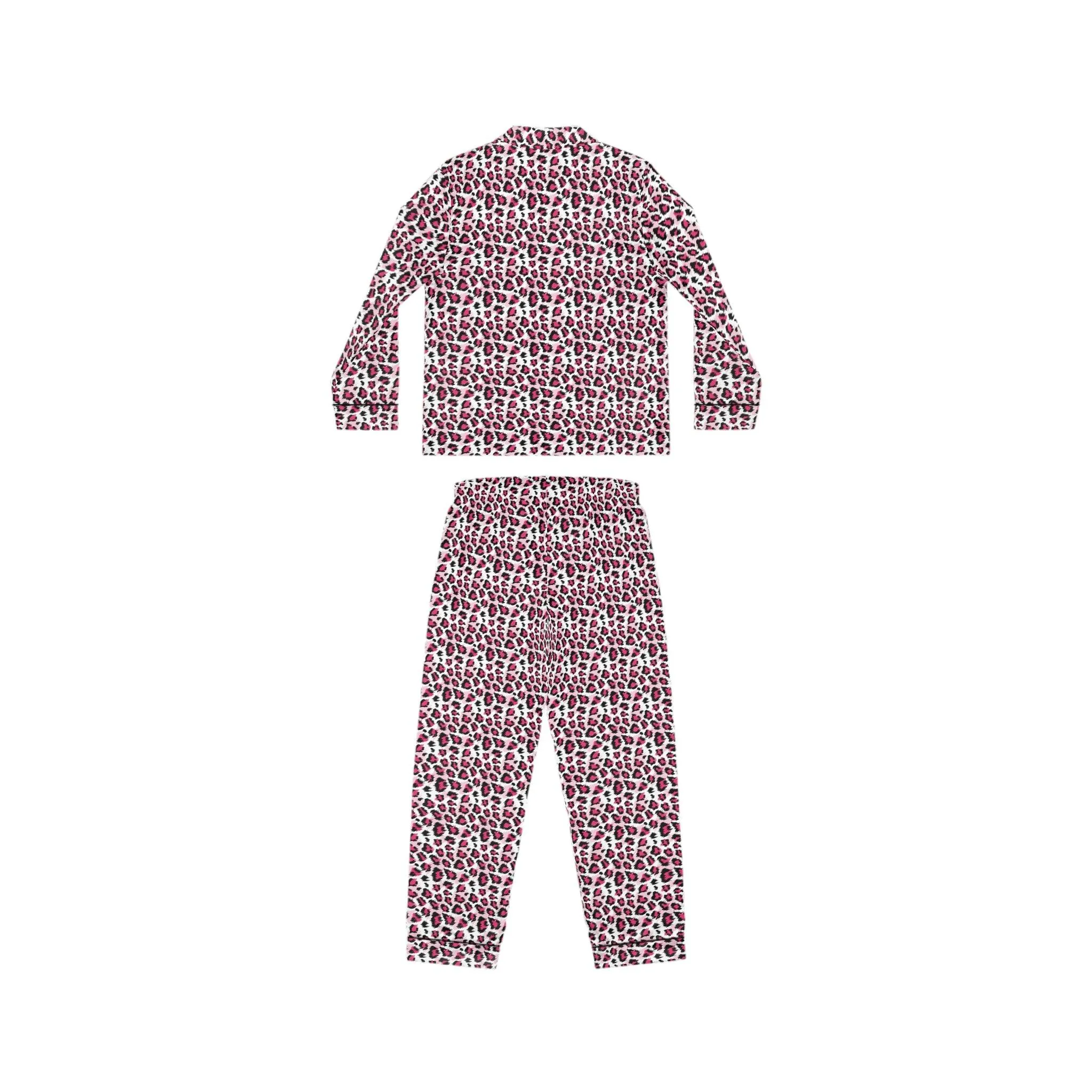 Customizable Luxurious Leopard Print Satin Pajama Set for Women