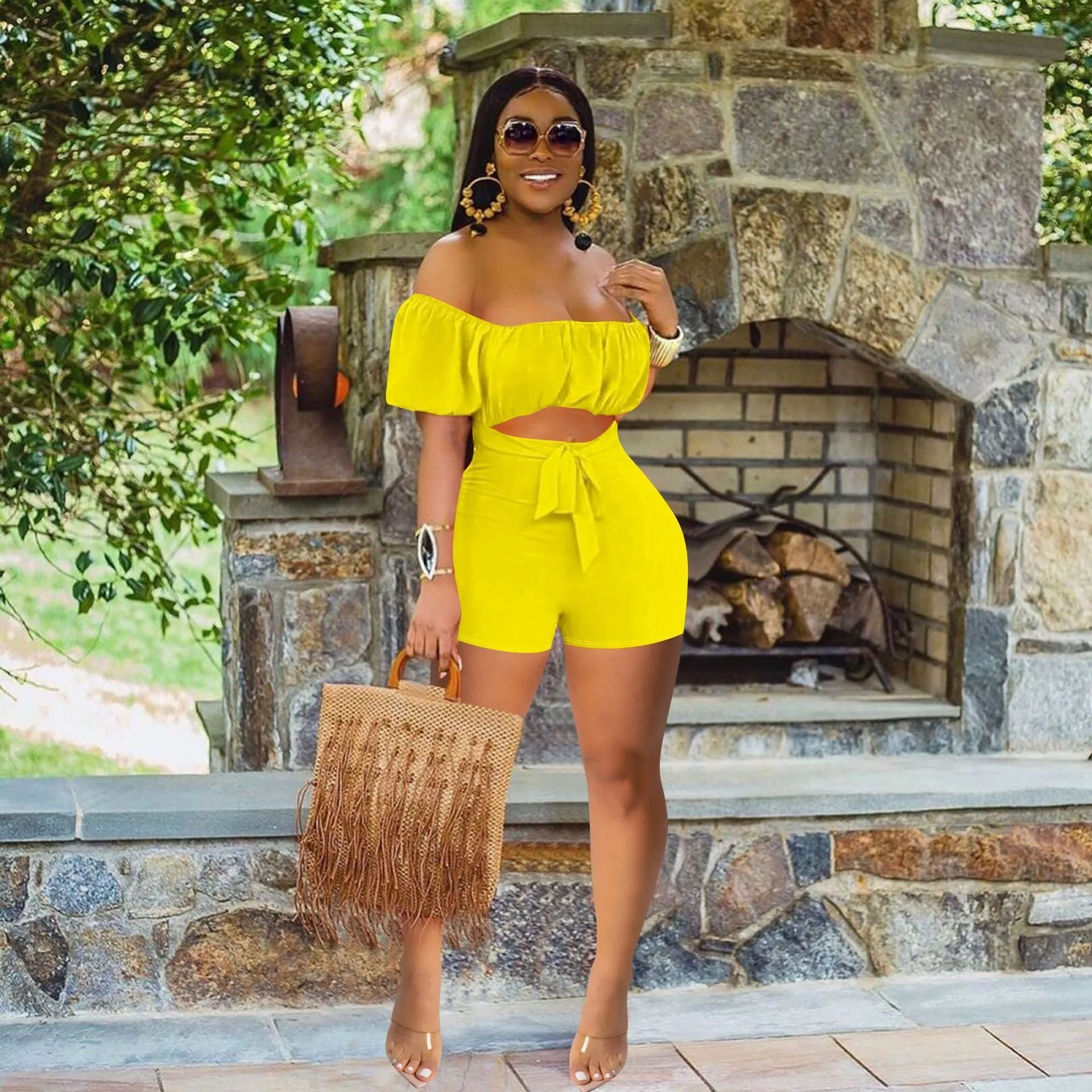 Cut Out Short Romper