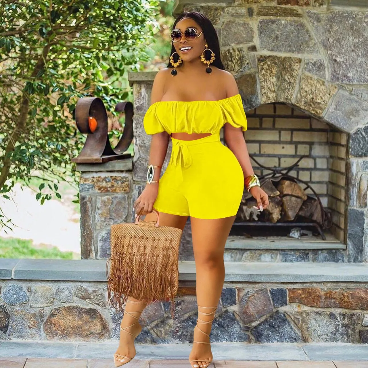 Cut Out Short Romper