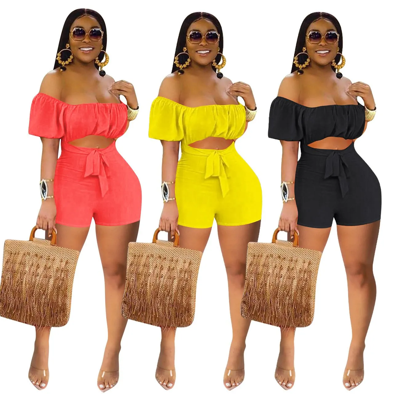 Cut Out Short Romper