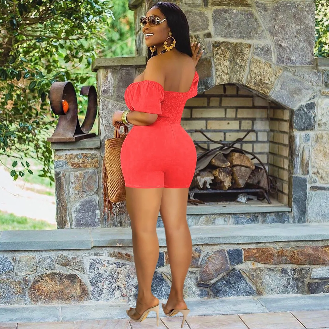 Cut Out Short Romper