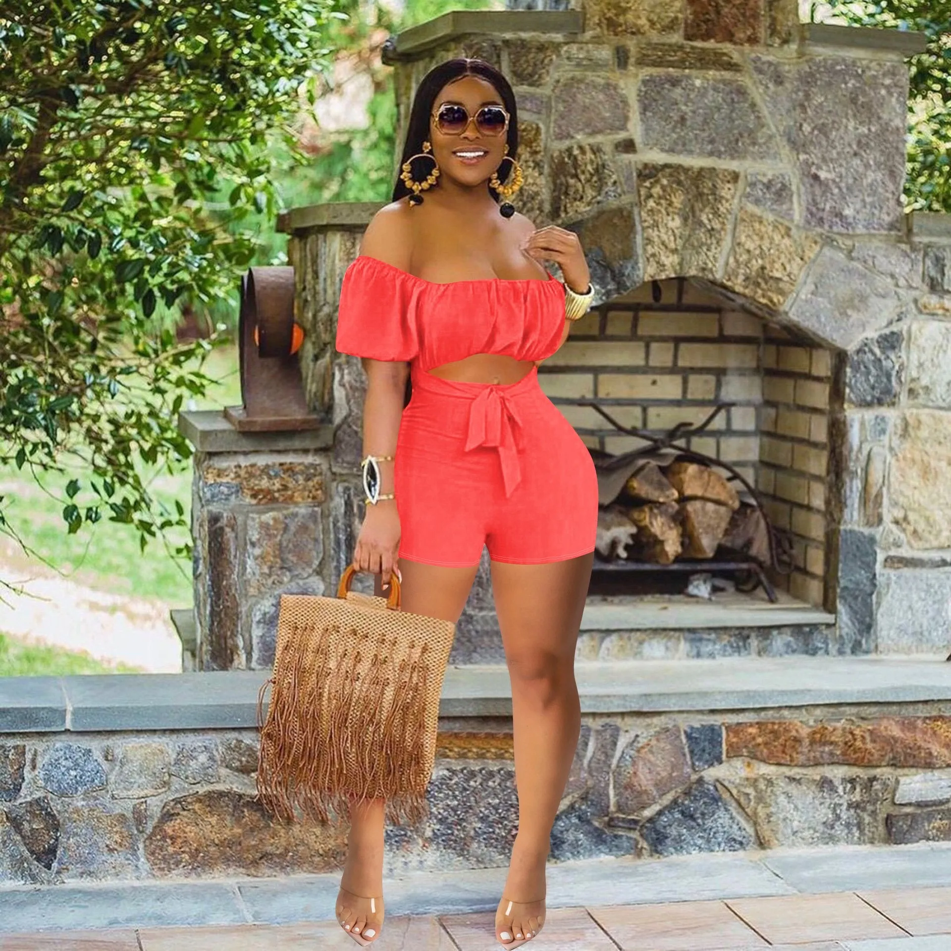 Cut Out Short Romper