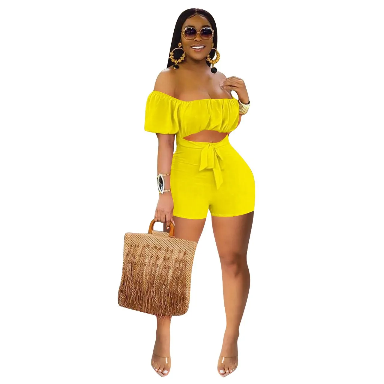 Cut Out Short Romper