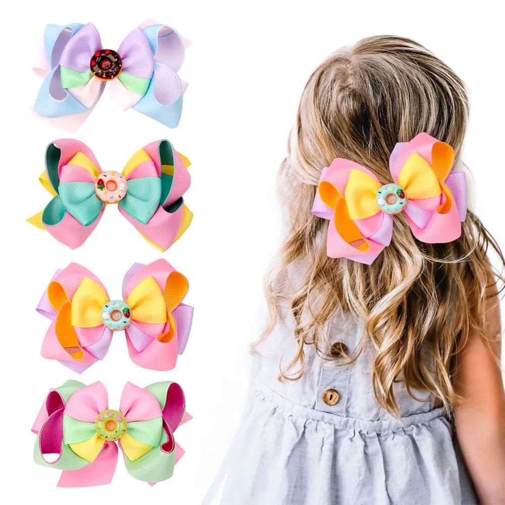 Cute Candy Donuts Hair Bows