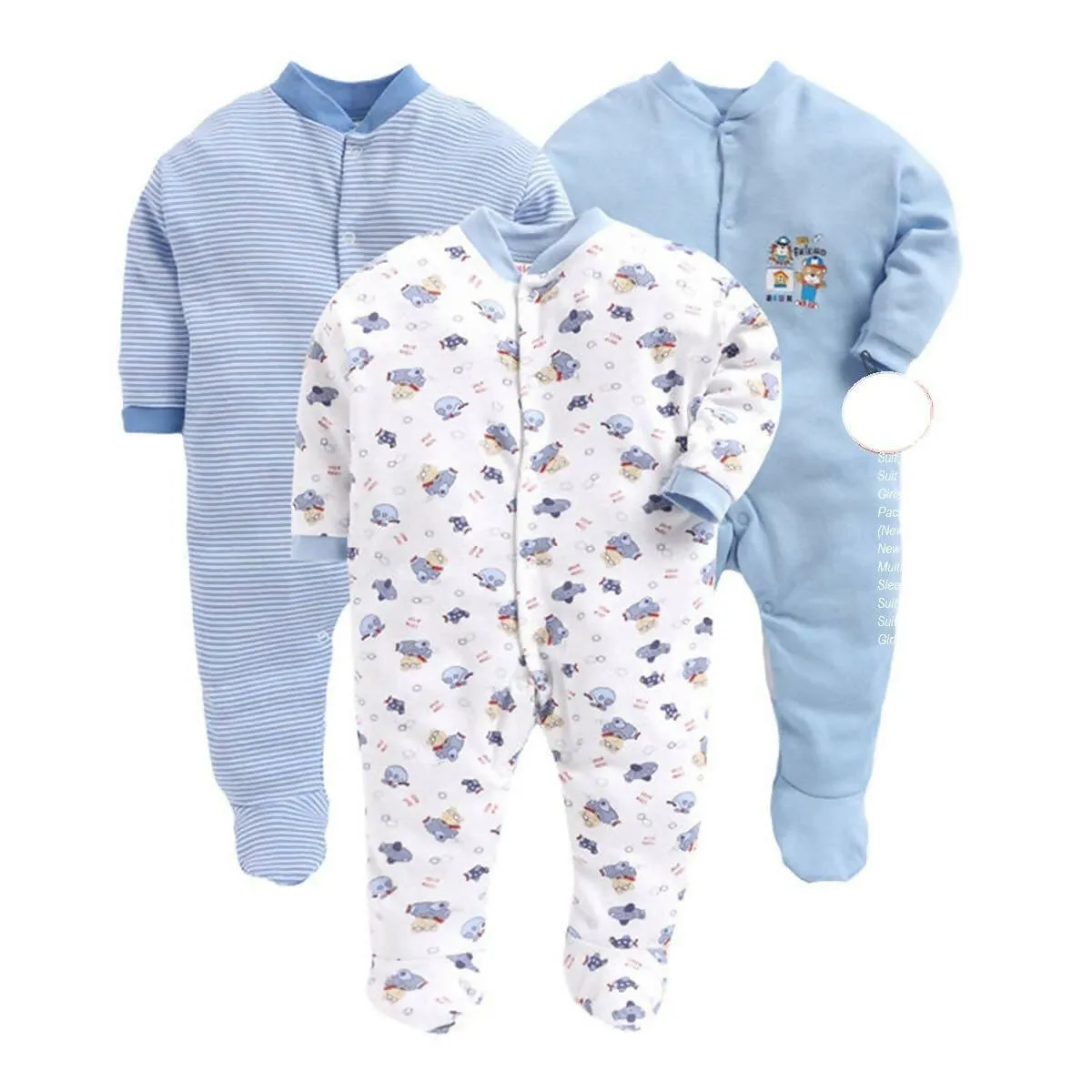 Daddy - G Rompers/Sleepsuits/Jumpsuit /Night Suits for New Born Babies - Sky Blue