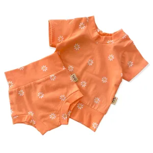 Daisies on Peach Summer Lounge Set