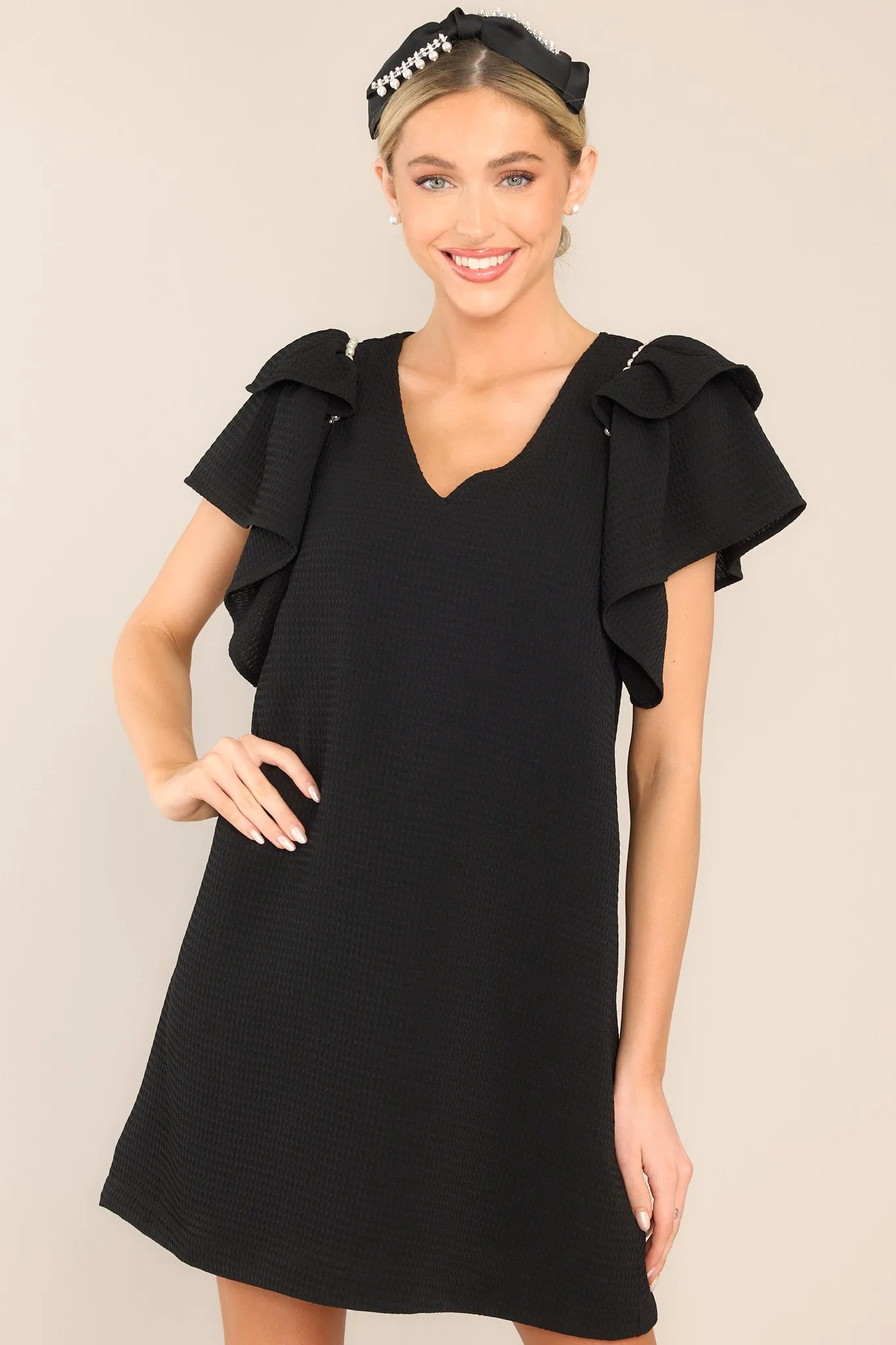 Dancing Through Life Black Mini Dress