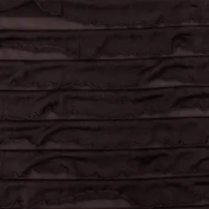Dark Chocolate Brown Solid Stretch Poly Ruffle Knit Fabric