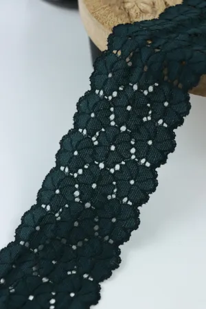 Dark Spruce 2.5" Wide Stretch Lace