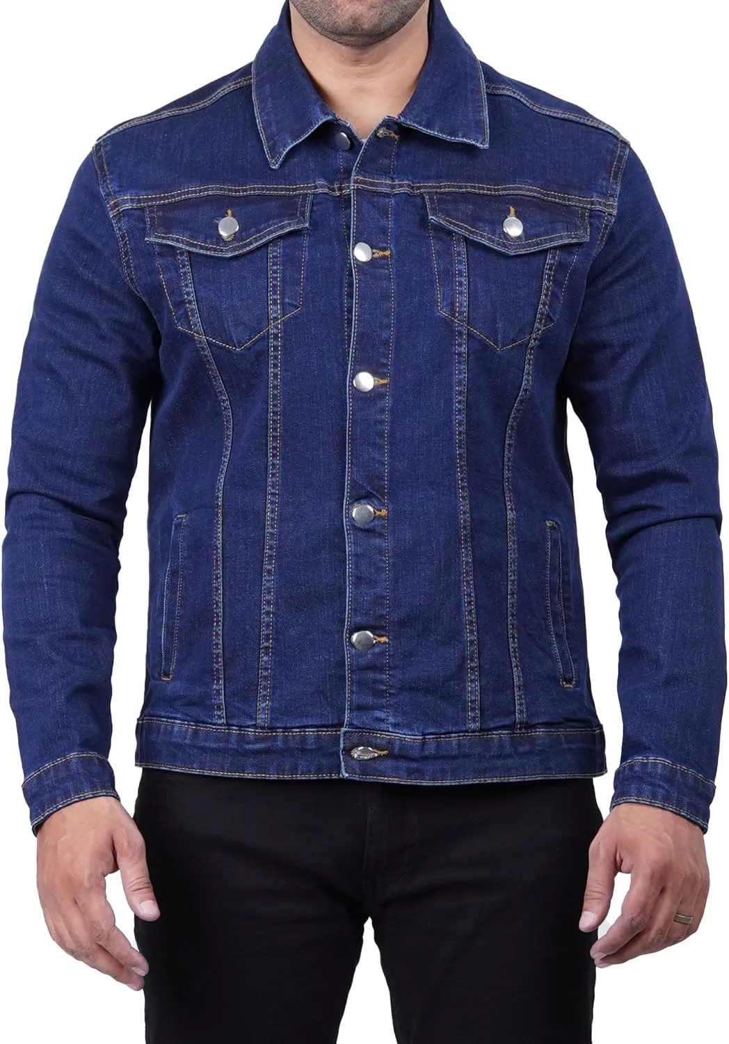 Decrum Jean Jacket Men - Trendy Trucker Style Men's Denim Jackets