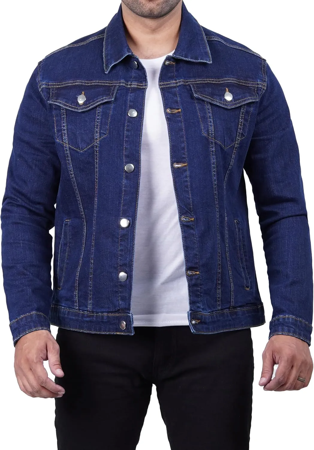 Decrum Jean Jacket Men - Trendy Trucker Style Men's Denim Jackets
