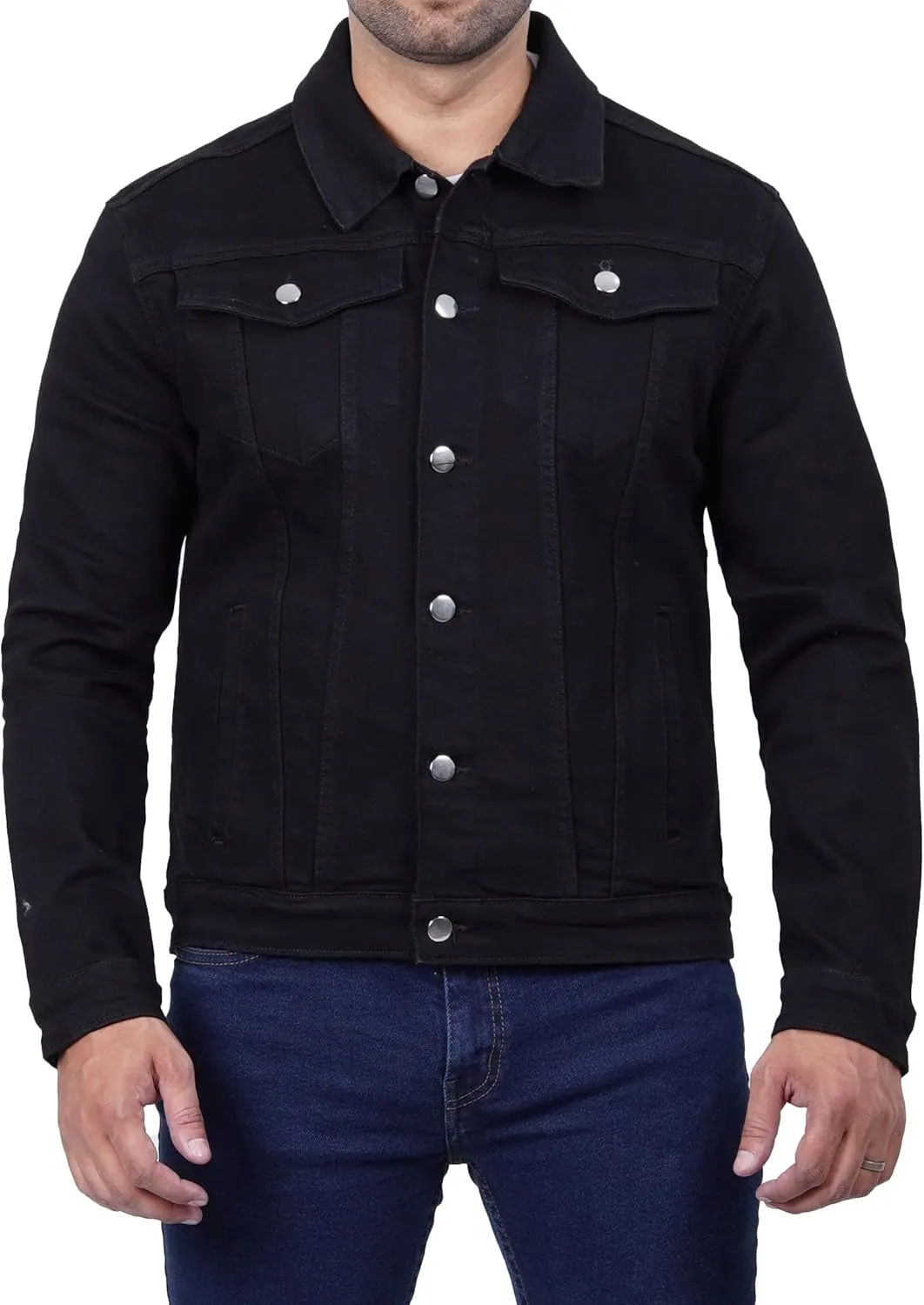 Decrum Jean Jacket Men - Trendy Trucker Style Men's Denim Jackets