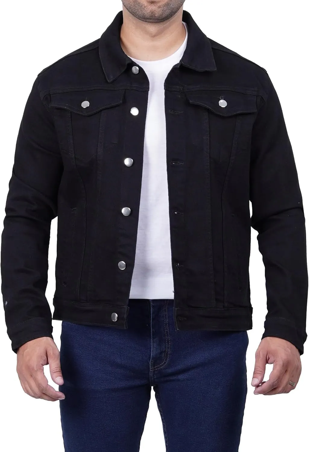 Decrum Jean Jacket Men - Trendy Trucker Style Men's Denim Jackets