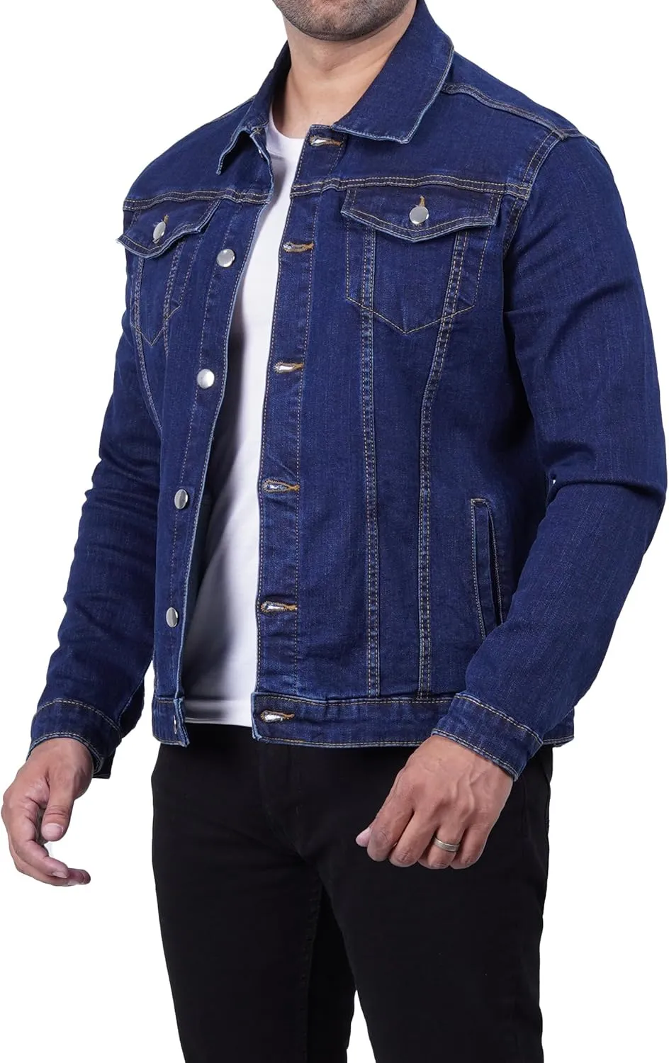 Decrum Jean Jacket Men - Trendy Trucker Style Men's Denim Jackets