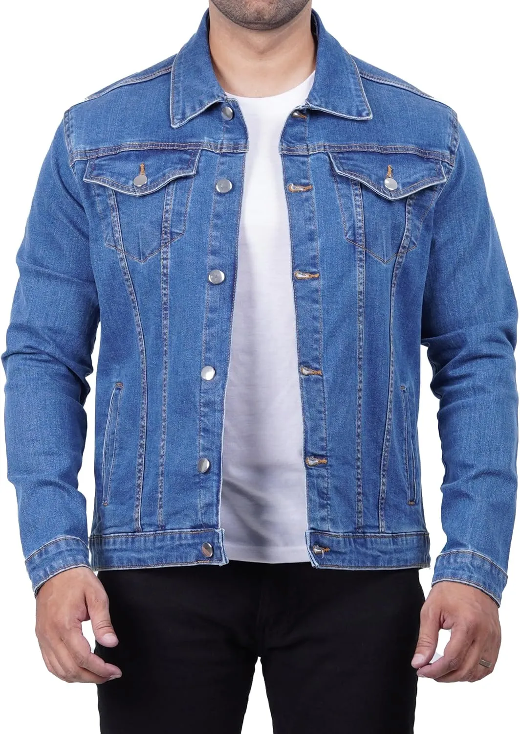 Decrum Jean Jacket Men - Trendy Trucker Style Men's Denim Jackets