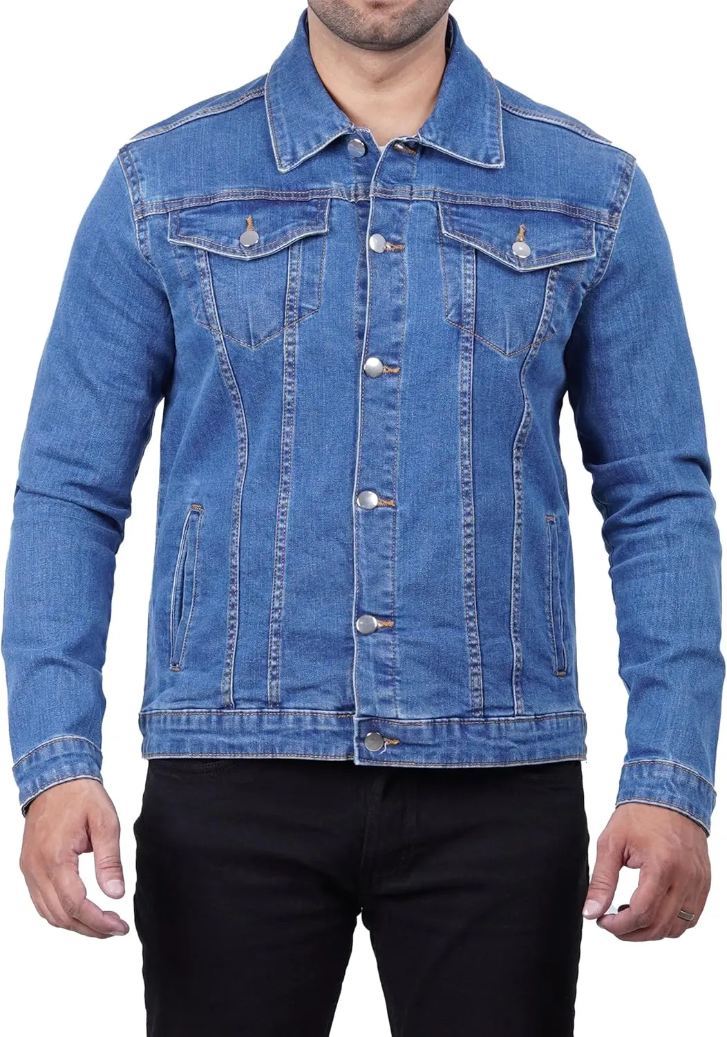 Decrum Jean Jacket Men - Trendy Trucker Style Men's Denim Jackets