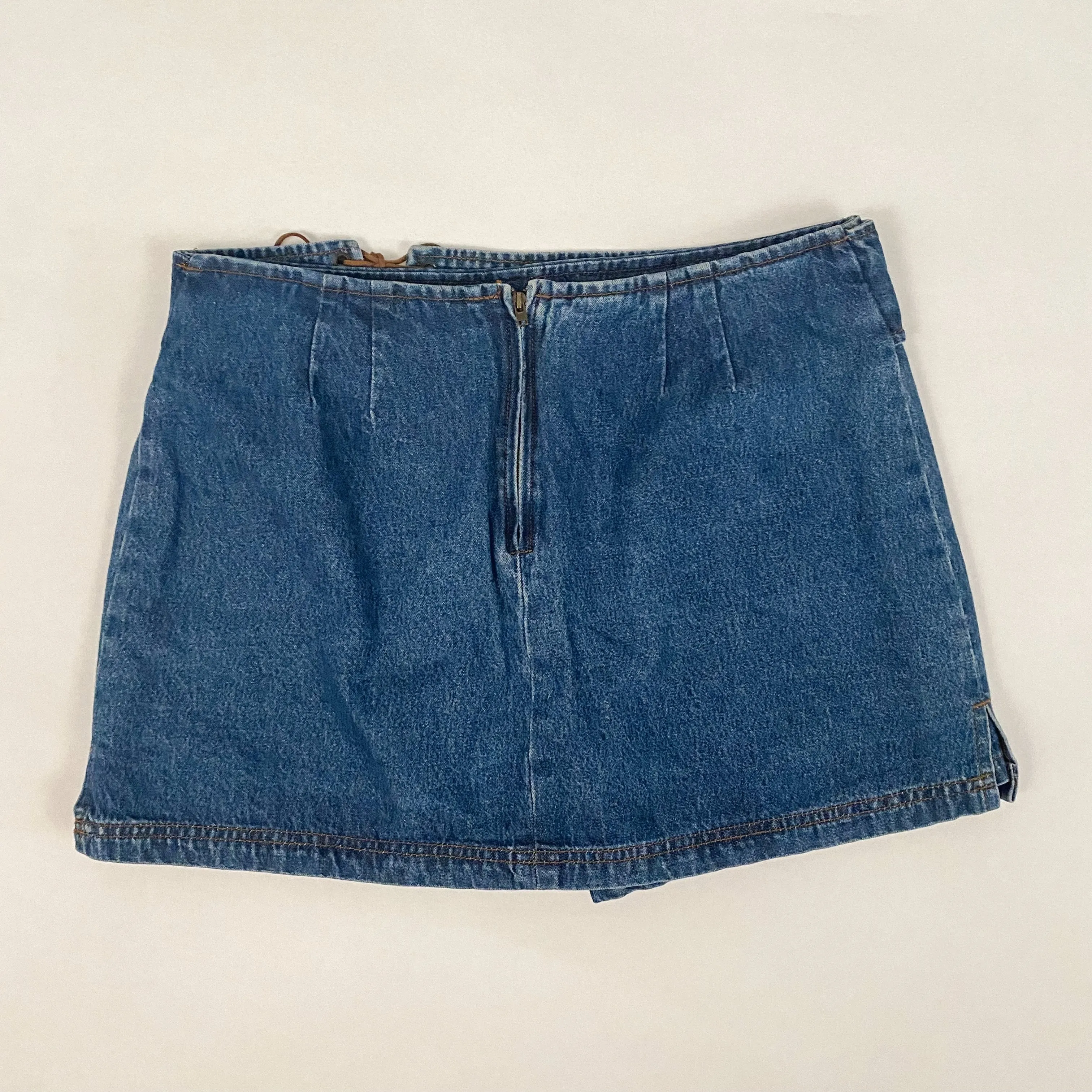 denim mini skort - size 12