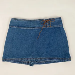 denim mini skort - size 12