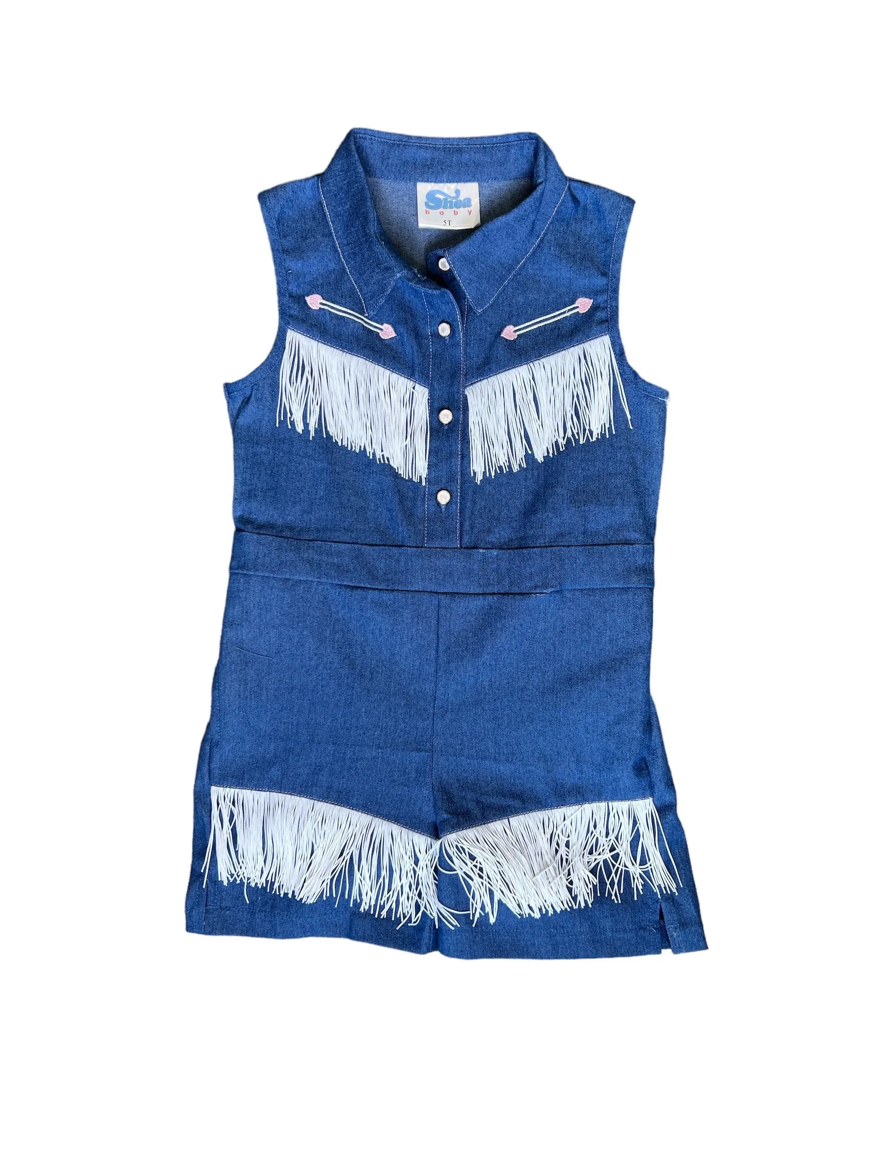 Denim Vintage Romper Kids (6-7)