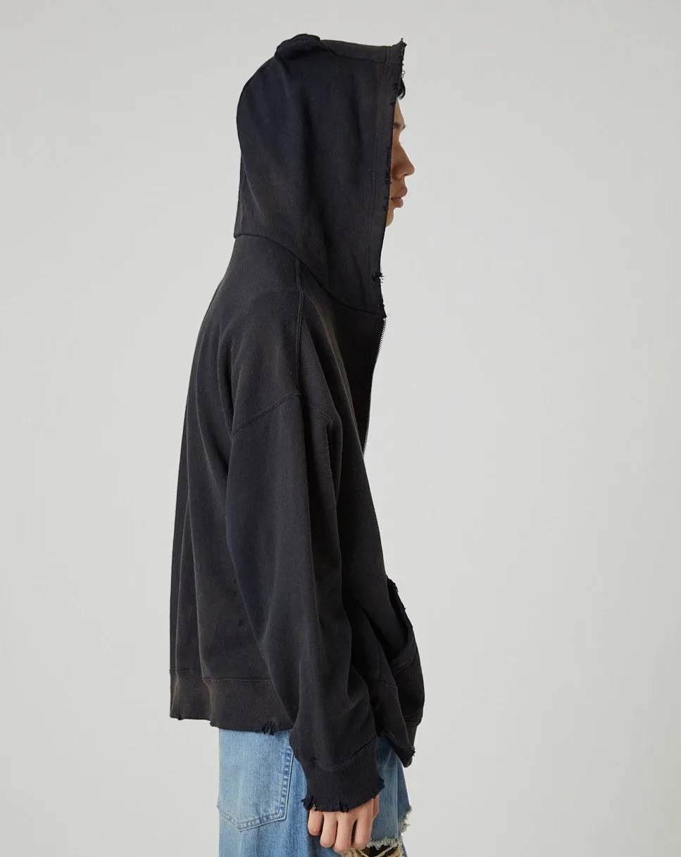 DEVIL DAMAGE SWEAT HOODIE｜BLACK